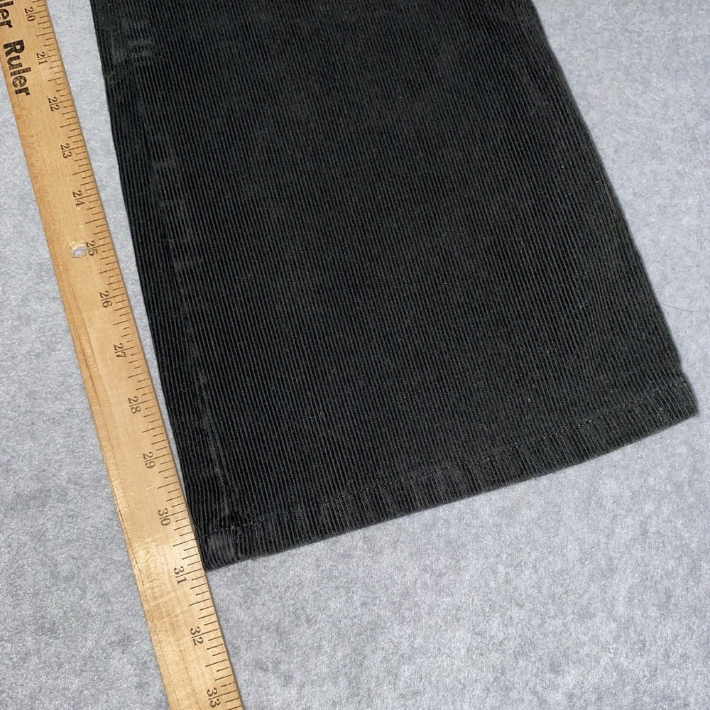 Ralph Lauren Sport Women's 8 Black Corduroy Jeans RL Stud Patch Y2K Straight Leg - Picture 9 of 16